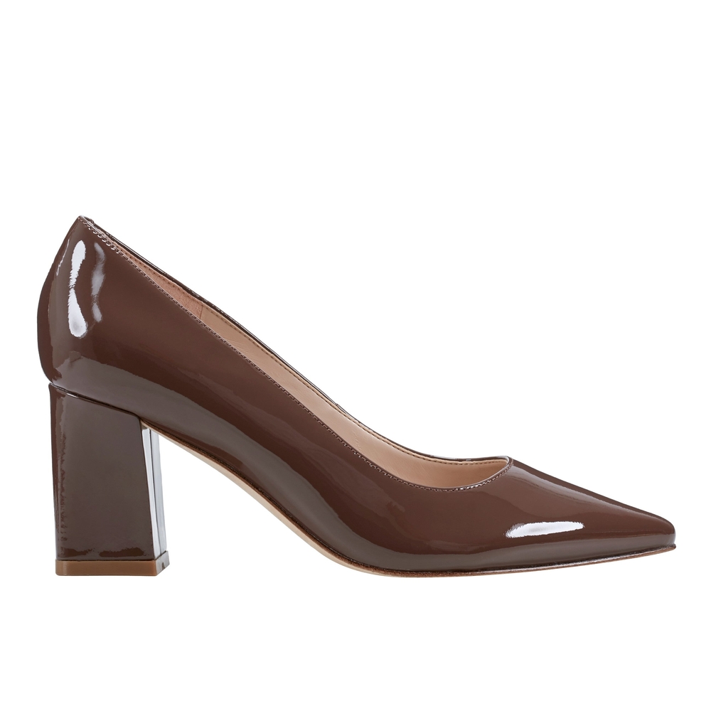 Marc Fisher Zala - Dark Gray Patent Leather Block Heels
